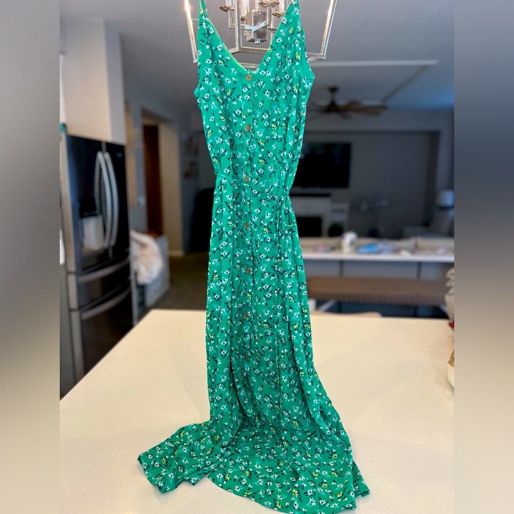 Spaghetti strap flower dress, size 2.